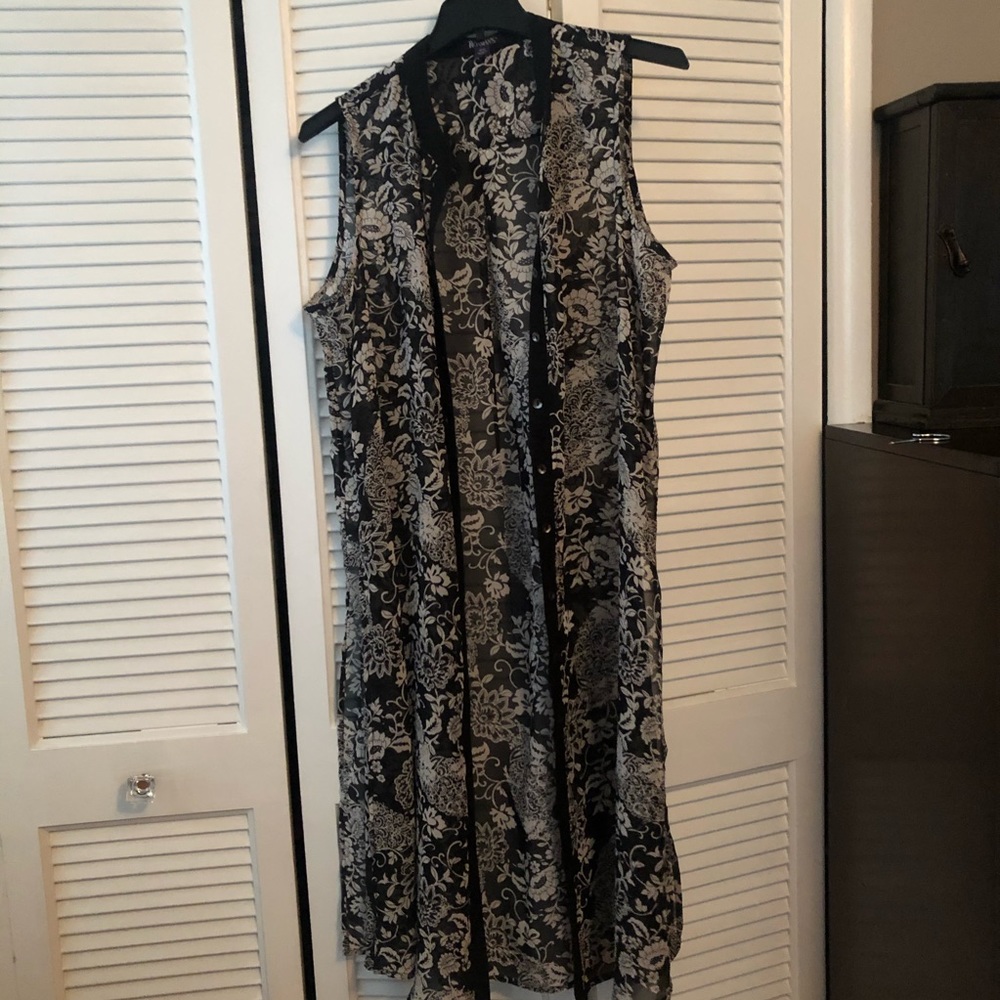 Sheer long blouse
